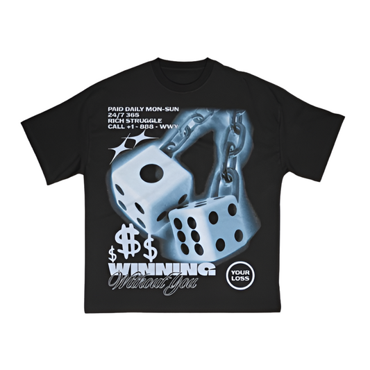 Streetwear graphic tee with bold urban design